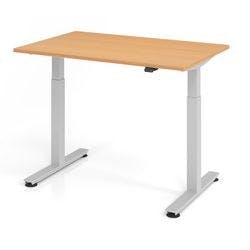 Hammerbacher Sitz-Stehschreibtisch XMST Buche, Silber 1.200 x 800 x 650 mm Produktbild