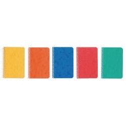 Ursus Style Notizbuch DIN A7 Kariert Spiralbindung Pressspan Farbig sortiert Perforiert 96 Seiten 10 Stück à 48 Blatt Produktbild Print Hauptbild L