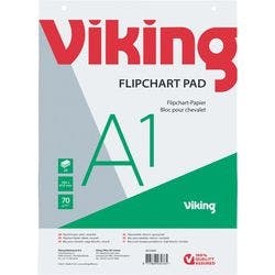 Viking Recycling Flipchart-Papier Blanko DIN A1 20 70 g/m² 5 Stück à 20 Blatt Produktbild