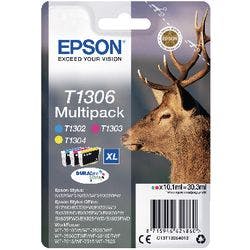 Epson T1306 Original Tintenpatrone C13T13064012 Cyan, Magenta, Gelb Multipack 3 Stück Produktbild