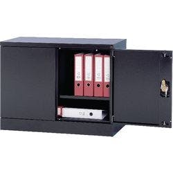 Realspace Aufbewahrungsschrank Stahl 1 Fachboden Abschließbar 920 x 420 x 700 mm Schwarz Produktbild