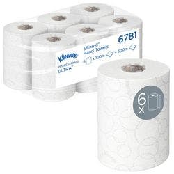 Kleenex Ultra Slimroll Falthandtücher Gerollt Weiß 2-lagig 6781 6 Rollen à 100 m Produktbild
