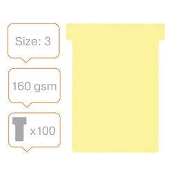 Nobo T-Steckkarten 3 Grau 9,2 x 12 cm 100 Stück Produktbild