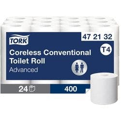 Tork Coreless Toilettenpapier T4 2-lagig 472132 24 Rollen à 400 Blatt Produktbild