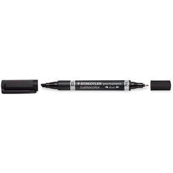 STAEDTLER Lumocolor duo 348 Rundspitze Permanentmarker Mittel Rundspitze 0,6 mm, 1,5 mm Schwarz Nachfüllbar Produktbild