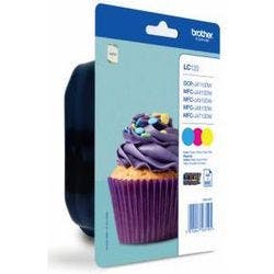 Brother LC123 Original Tintenpatrone Cyan, Magenta, Gelb Multipack 3 Stück Produktbild