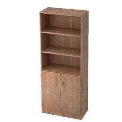 Hammerbacher Regalschrank Melaminharzbeschichtete Spanplatte 5 Fachböden abschließbar 800 x 420 x 2.004 mm Walnuss Braun Produktbild