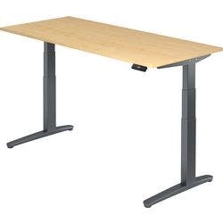 Hammerbacher Sitz-Stehschreibtisch XBHM Ahorn, Silber 1.800 x 800 x 720 mm Produktbild