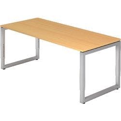 Hammerbacher Schreibtisch Buche 4 Füße 1.800 (B) x 800 (T) mm Melaminharzbeschichtete Spanplatte Produktbild