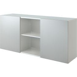 Hammerbacher Schiebetürenschrank Spanplatte 1 Fachboden 1.600 x 420 x 748 mm Silber, Weiß Produktbild