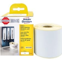 AVERY Zweckform Ordneretiketten AS0722480 Selbsthaftend Weiß 59 x 190 mm 1 Rolle à 110 Etiketten Produktbild