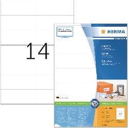 HERMA Universaletiketten 4625 Weiß DIN A4 105 x 42,3 mm 200 Blatt à 14 Etiketten Produktbild