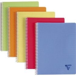 Clairefontaine Linicolor Notizbuch A4 Kariert Spiralbindung PP (Polypropylen) Farbig sortiert 180 Seiten 90 Blatt Produktbild