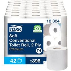 Tork Premium Toilettenpapier T4 2-lagig 12324 42 Rollen à 396 Blatt Produktbild