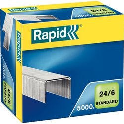 Rapid Standard Heftklammern 24/6 24859800 Verzinkter Stahl Silber 5000 Heftklammern Produktbild