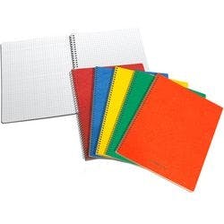 AURORA Notizbuch DIN A5 Kariert Spiralbindung Pappe Farbig sortiert Perforiert 120 Seiten Produktbild