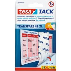 tesa Doppelseitige Klebepads Transparent 84 g 36 Stück Produktbild