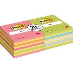 Post-it Haftnotizenwürfel 76 x 76 mm Farbig sortiert Vorteilspackung 2 Blöcke à 450 Blatt Produktbild
