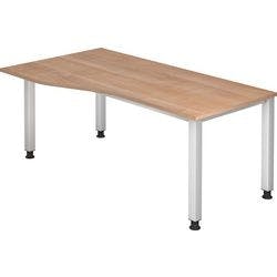 Hammerbacher Höhenverstellbar Schreibtisch Freiform Walnuss 4 Füße 800 (B) x 685 (H) mm Holz Produktbild