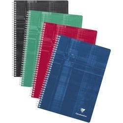 Clairefontaine Notizbuch DIN A4 Kariert Spiralbindung Pappe Weiß Nicht perforiert 180 Seiten Produktbild