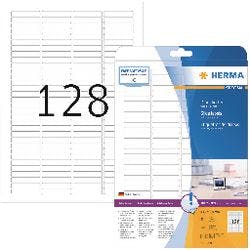 HERMA SPECIAL A4 CD/DVD Etiketten 5071 haftend DIN A4 Weiß 43,2 x 8,5 mm 25 Blatt à 128 Etiketten Produktbild
