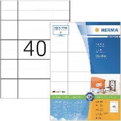 HERMA Universaletiketten 4461 Weiß DIN A4 52,5 x 29,7 mm 100 Blatt à 40 Etiketten Produktbild