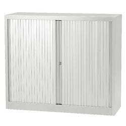 Bisley Rollcontainer-Schrank Kunststoff, Stahl 2 Fachböden abschließbar 1.200 x 430 x 1.030 mm Hellgrau Produktbild