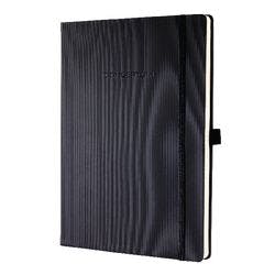 Sigel Conceptum Notizbuch DIN A4 Liniert Gebunden Karton, Kunststoff Hardback Schwarz Perforiert 194 Seiten 97 Blatt Produktbild