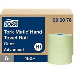 Tork Matic Advanced Papier Falthandtücher Grün 15,000 x 21 cm 290076 6 Rollen à 150 m Produktbild