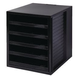HAN Schubladenbox Kunststoff Schwarz 5 Schübe 27,5 x 33 x 32 cm Produktbild