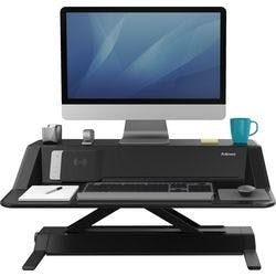Fellowes Sitz-Steh Workstation Lotus DX Schwarz Produktbild