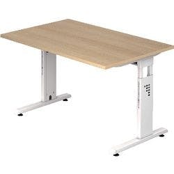 Hammerbacher Schreibtisch VOS12/E/W Eiche, Weiß 1.200 x 800 x 650 mm Produktbild Print Hauptbild L