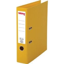 Viking Ordner DIN A4 75 mm Gelb 2 Ringe Pappkarton, PP (Polypropylen) Matt Hochformat Produktbild