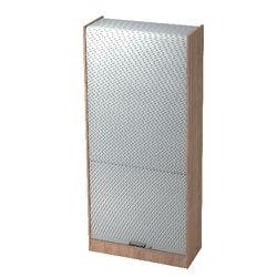 Hammerbacher Rollladenschrank SET90 Braun, Silber 900 x 400 x 2.004 mm Produktbild