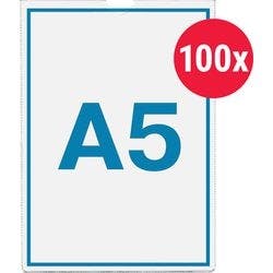 Esselte Kartenhüllen Pocket DIN A5 Transparent PP (Polypropylen) 15,5 x 0,1 x 21,5 cm 100 Stück Produktbild