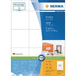 HERMA Universaletiketten 4453 Weiß DIN A4 70 x 36 mm 100 Blatt à 24 Etiketten Produktbild