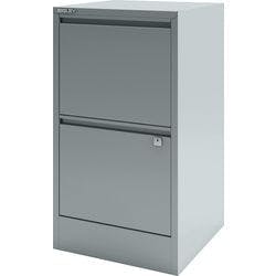 Bisley Home Hängeregistraturschrank Home 2 Schubladen Silber 413 x 400 x 672 mm Produktbild