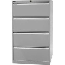 Bisley Hängeregistraturschrank Original 4 Schübe Lichtgrau 800 x 622 x 1.321 mm Produktbild