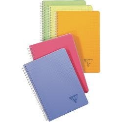 Clairefontaine Linicolor Notizbuch DIN A5 Kariert Spiralbindung PP (Polypropylen) Farbig sortiert 180 Seiten 90 Blatt Produktbild