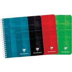Clairefontaine Notizbuch Spezial Kariert Spiralbindung Pappe Schwarz Nicht perforiert 180 Seiten Produktbild