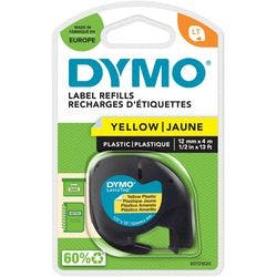 Dymo LT S0721620 / 91202 Authentic LetraTag Schriftband Selbstklebend Gelb 12 mm x 4m Produktbild