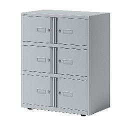 Bisley Essentials Lodge Stahl Aktenschrank 6 Schübe Abschließbar 800 x 470 x 1.000 mm Hellgrau Produktbild