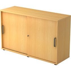 Hammerbacher Schiebetürenschrank Spanplatte 1 Fachboden abschließbar 1.200 x 400 x 748 mm Buche Braun Produktbild
