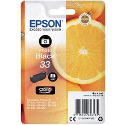 Epson 33 Original Tintenpatrone C13T33414012 Fotoschwarz Produktbild