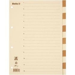 Biella Blanko Register DIN A4 Braun, Beige 12-teilig Pappkarton 4 Löcher 12 Blatt Produktbild