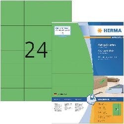 HERMA 4409 Multifunktionsetiketten SuperPrint Grün Rechteckig 2400 Etiketten pro Packung Produktbild