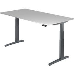 Hammerbacher Sitz-Stehschreibtisch XBHM Graum, Graphit 2.000 x 1.000 x 720 mm mit Aufbau Produktbild