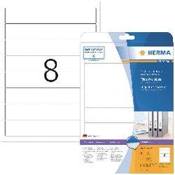 HERMA Ordneretiketten 5160 Weiß DIN A4 192 x 34 mm 25 Blatt à 8 Etiketten Produktbild
