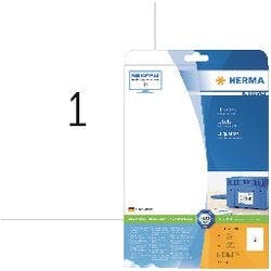 HERMA Universaletiketten 5065 Weiß DIN A4 210 x 297 mm 25 Blatt à 1 Etiketten Produktbild