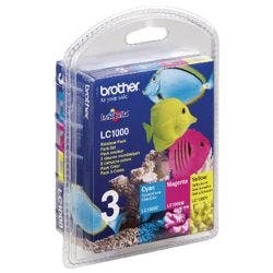 Brother LC1000RBWBP Original Tintenpatrone Cyan, Magenta, Gelb Multipack 3 Stück Produktbild